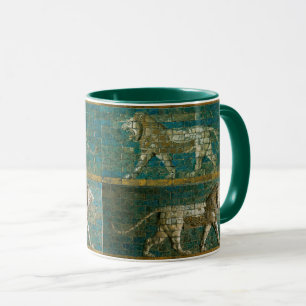 Mug DEUX LIONS BABYLONIENS Art assyrien antique 