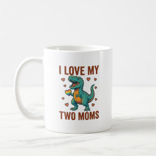 Mug Deux mamans fières de la conception de T-Shirt vec