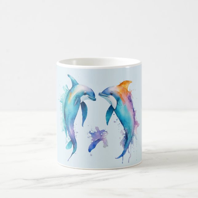 Mug Deux mignons dauphins (Centre)
