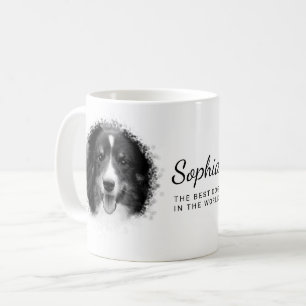 Mug Deux Modèles photo et texte noir personnalisés ron