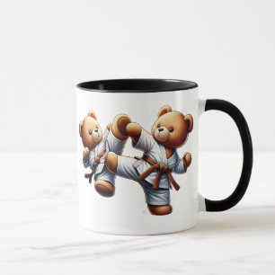 Mug Deux oursons en kimono s'affrontent.