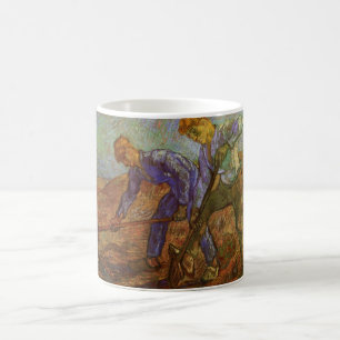 Mug Deux paysans creusant par Vincent van Gogh