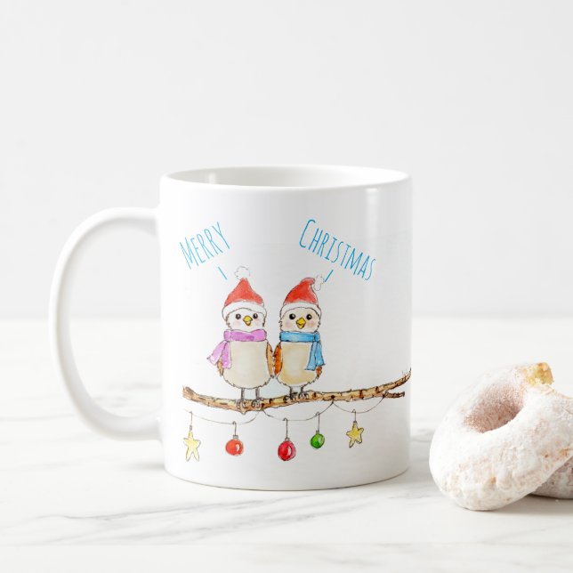 Mug Deux petits oiseaux  (Avec donut)