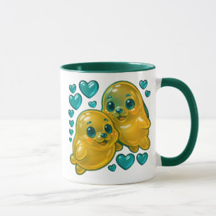 Mug Deux phoques stylisés