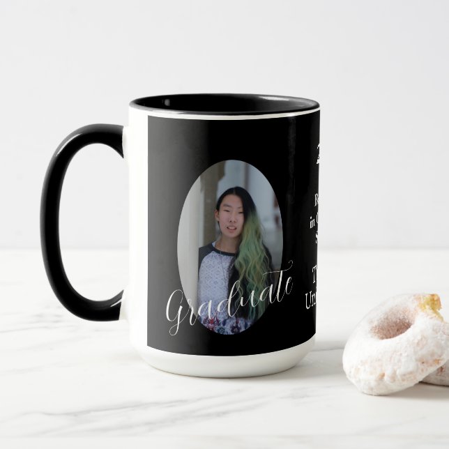 Mug Deux photographes noirs et blancs modernes (Avec donut)