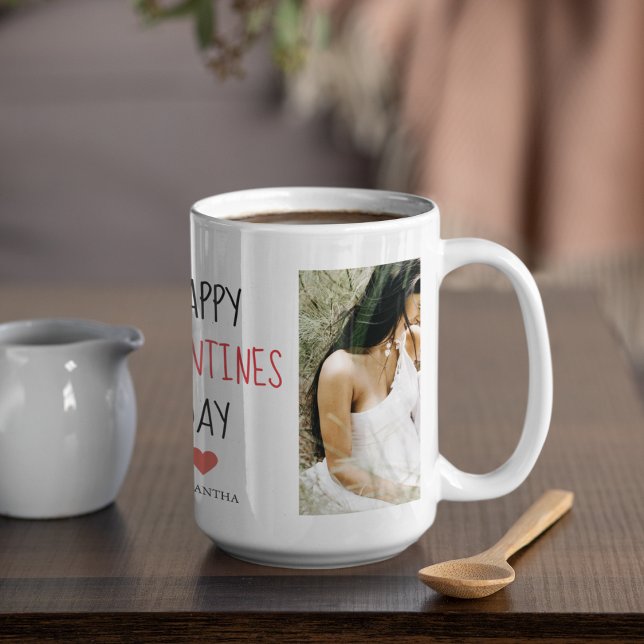 Mug Deux photos | Happy Valentines Day | (Créateur téléchargé)
