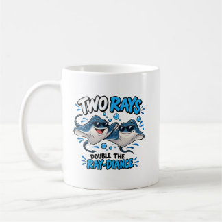 Mug Deux raies doublent la ray-diance drôle raie de me