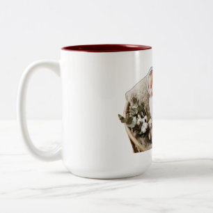 Mug deux tons avec photo personnalisée de bébé