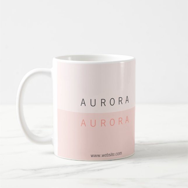 Mug Deux tons rose minimaliste (Gauche)