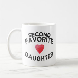Mug Deuxième fille préférée drôle sœur fille à papa