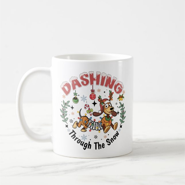 Mug Dévaler les Pentes enneigées Drôle de Dachshund Ch (Gauche)