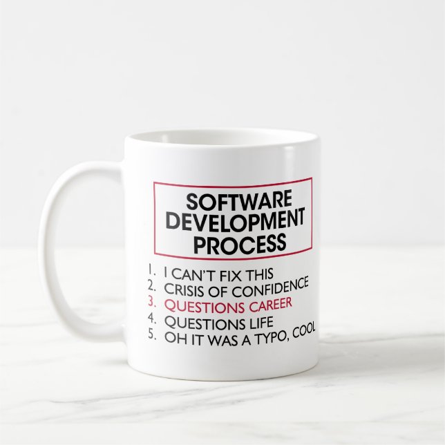 Mug Développeur logiciel - Processus de développement  (Gauche)