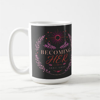 Mug Devenir Elle – Conception de cercle floral Boho d'
