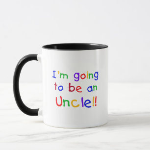 Mug Devenir un oncle Couleurs primaires Texte