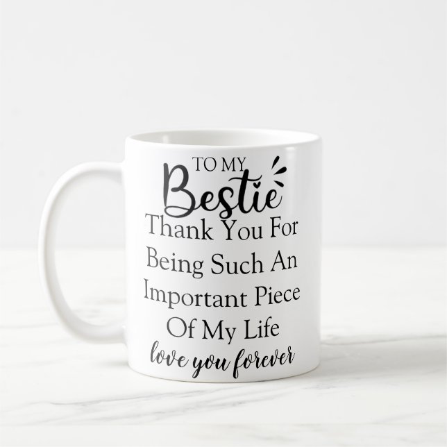 Mug Devis Cadeau Personnalisé Pour Les Femmes Meilleur (Gauche)