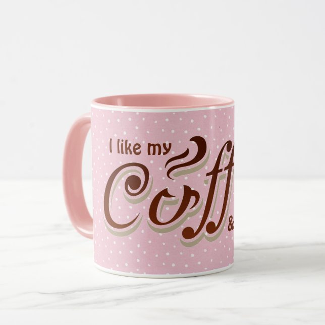 Mug devis de café amusant en pois (Devant gauche)