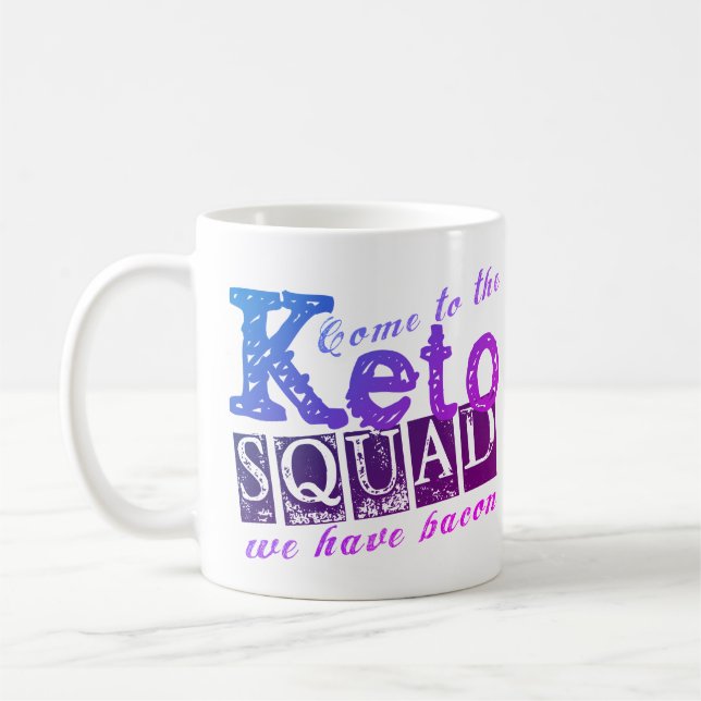 Mug Devis de régime de Keto amusant (Gauche)