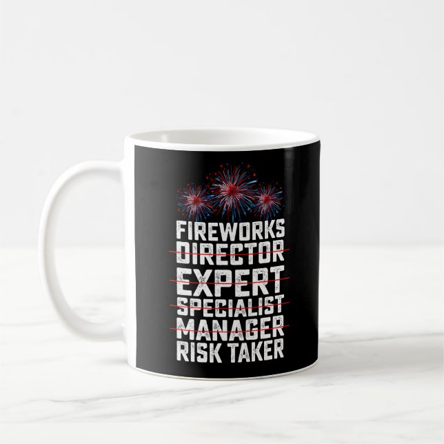 Mug Devis du responsable de Fireworks 4 juillet du pre (Gauche)