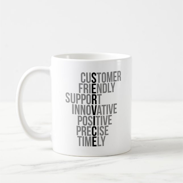 Mug Devis du service à la clientèle (Gauche)