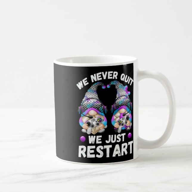 Mug Devis Gamer Gnome Avec Contrôleur De Jeu Vidéo Pou (Droite)