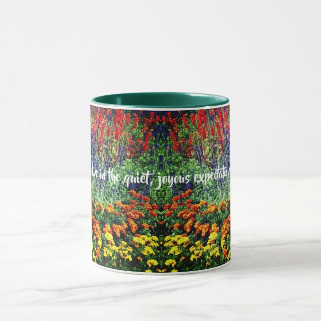 Mug Devis inspirant Jardin Fleur (Centre)