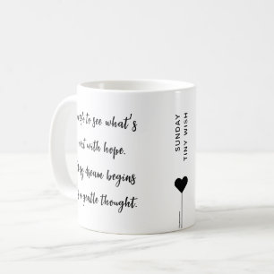 Mug Devis Motivationnel Personnalisé Dimanche