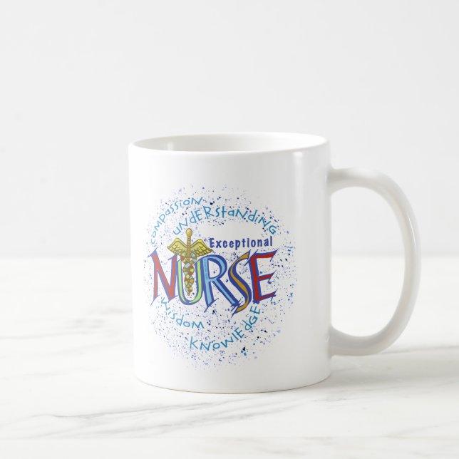 Mug Devise d'infirmière exceptionnelle (Droite)