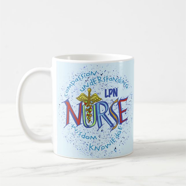 Mug Devise d'infirmière LPN (Gauche)
