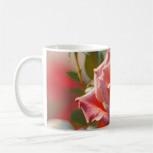 Mug Dew du matin sur un Rose en fleurs