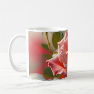 Mug Dew du matin sur un Rose en fleurs