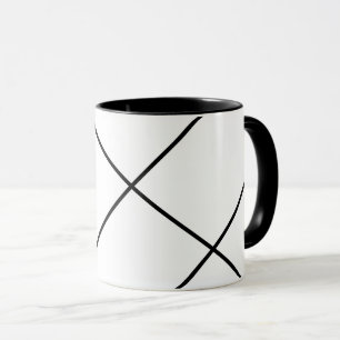 Mug Diagonal Stripes sur Musique noire et blanche