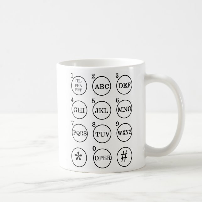 Mug Diagramme enorme du TELPHABET® du papa (Droite)