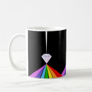 Mug Diamant et arc-en-ciel élégants