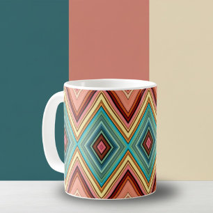 Mug Diamant et rayures doux multicolores