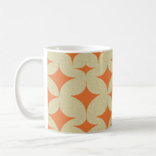 Mug Diamant orange moderne du milieu du siècle