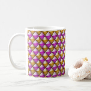Mug - Diamants 3D en Magenta et or