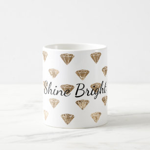 Mug Diamants dorés blancs