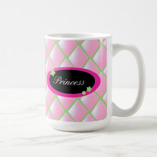 Mug Diamants dorés roses - Princesse