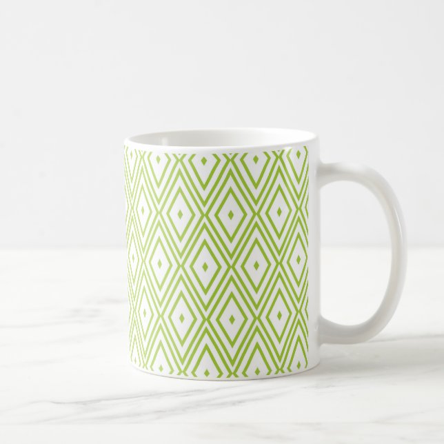 Mug Diamants verts et blancs de chaux (Droite)