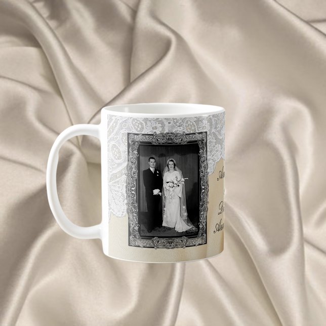 Mug Diamond 60e Elégant Mariage photo Anniversaire (Créateur téléchargé)