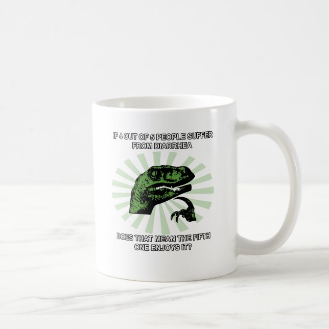 Mug Diarrhée de Philosoraptor (Droite)