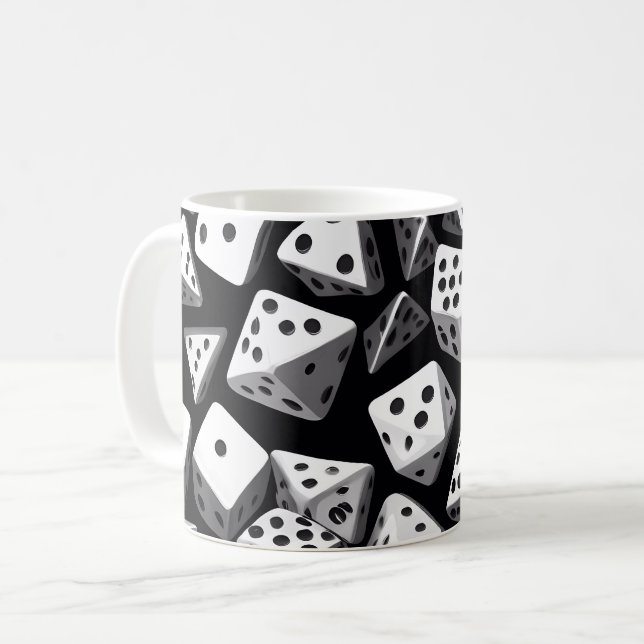 Mug Dice Delight : Une Cascade géométrique (Devant gauche)
