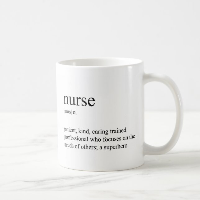 Mug Dictionnaire de définition d'infirmière (Droite)