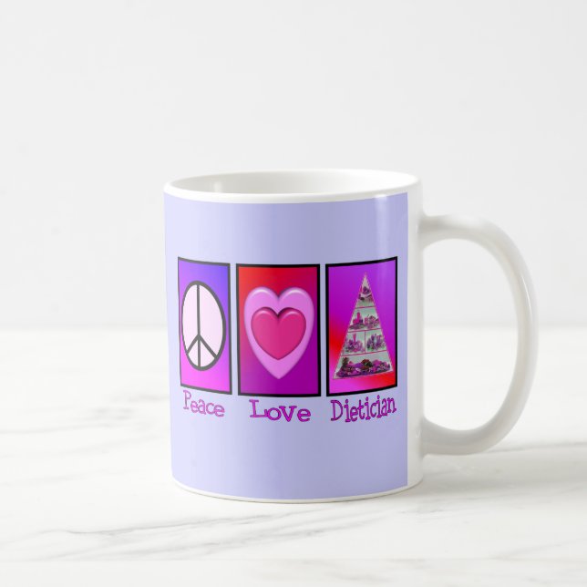 Mug Diététicien d'amour de paix (Droite)