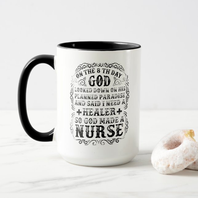Mug Dieu a fait une infirmière (Avec donut)