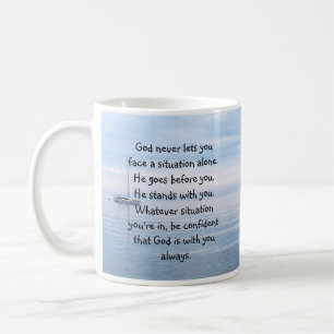 Mug Dieu Avec Vous Toujours Jamais Seul Inspirant