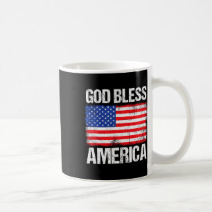 Mug Dieu Béni Amérique Patriotique Joyeux 4 juillet Po