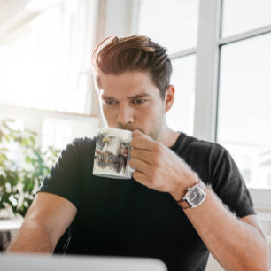 Mug Dieu bénisse l'Amérique Aigle patriotique Aquarell