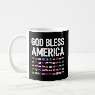 Mug Dieu Bénisse l'Amérique Fierté Latino Tous les Pay