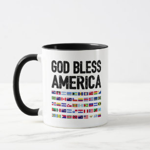 Mug Dieu Bénisse l'Amérique Tous Pays Fierté Latino I